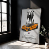 750S Car Poster