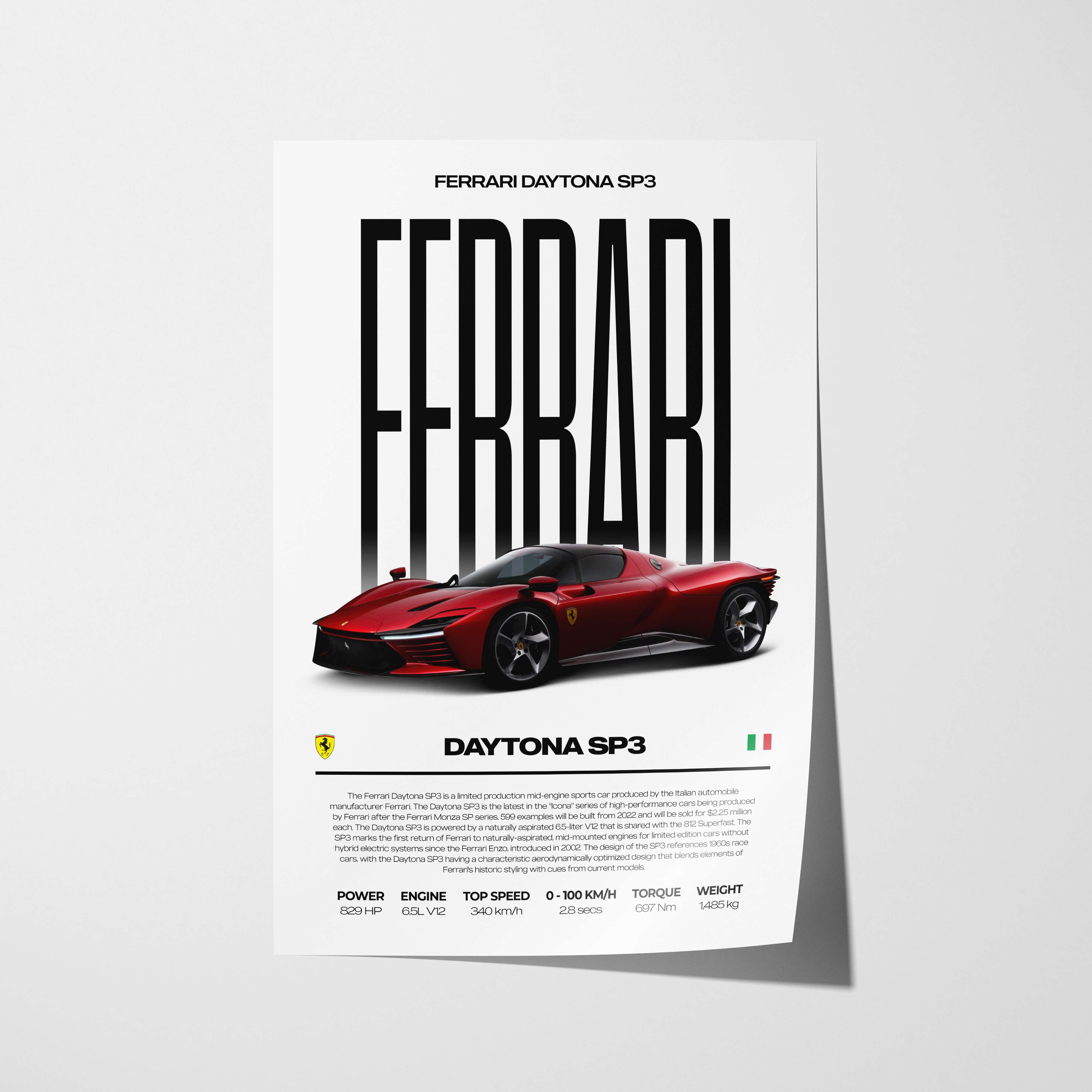 Ferrari Daytona SP3 Poster