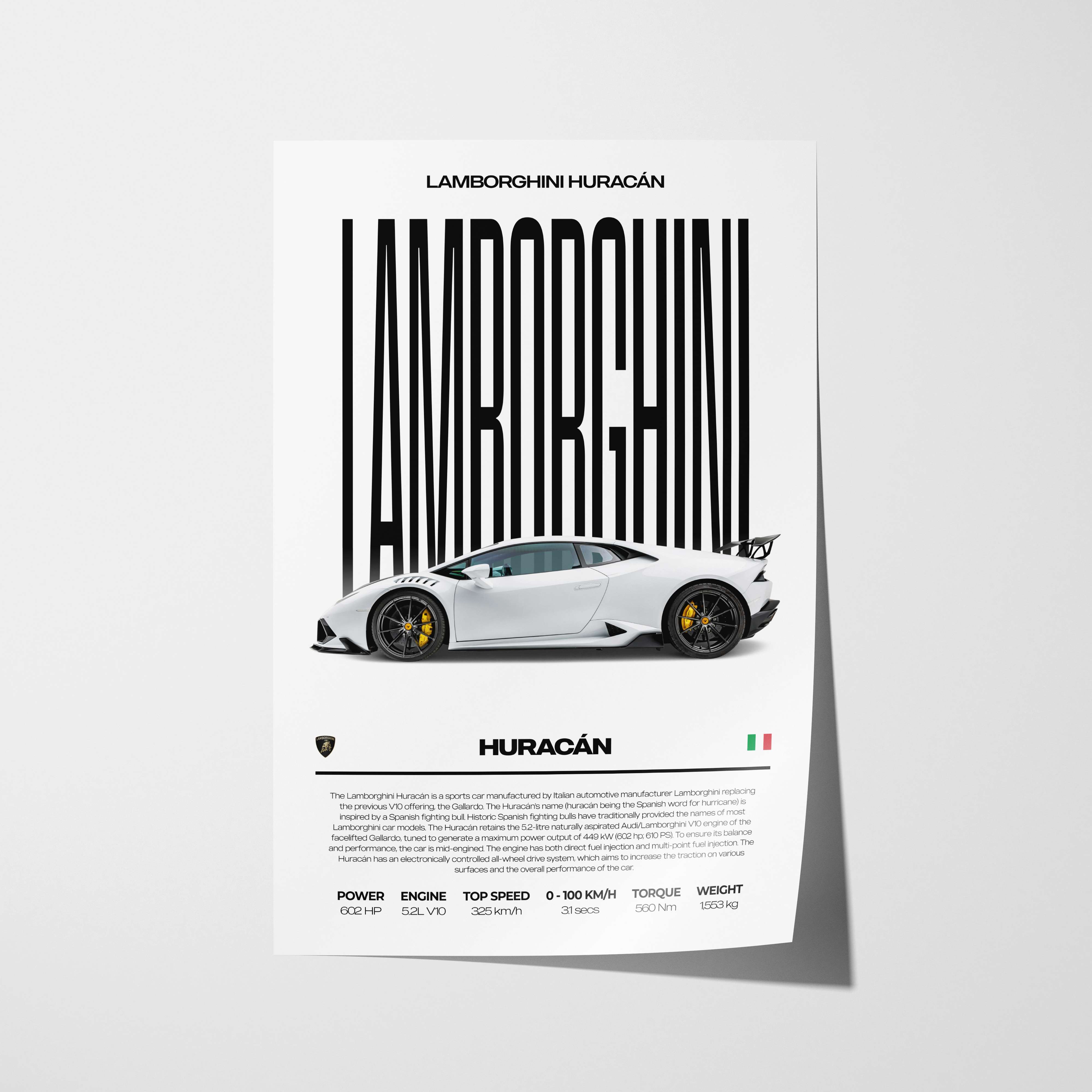 Lamborghini Huracán Poster