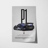 P1 Car Poster