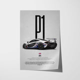 P1 Car Poster