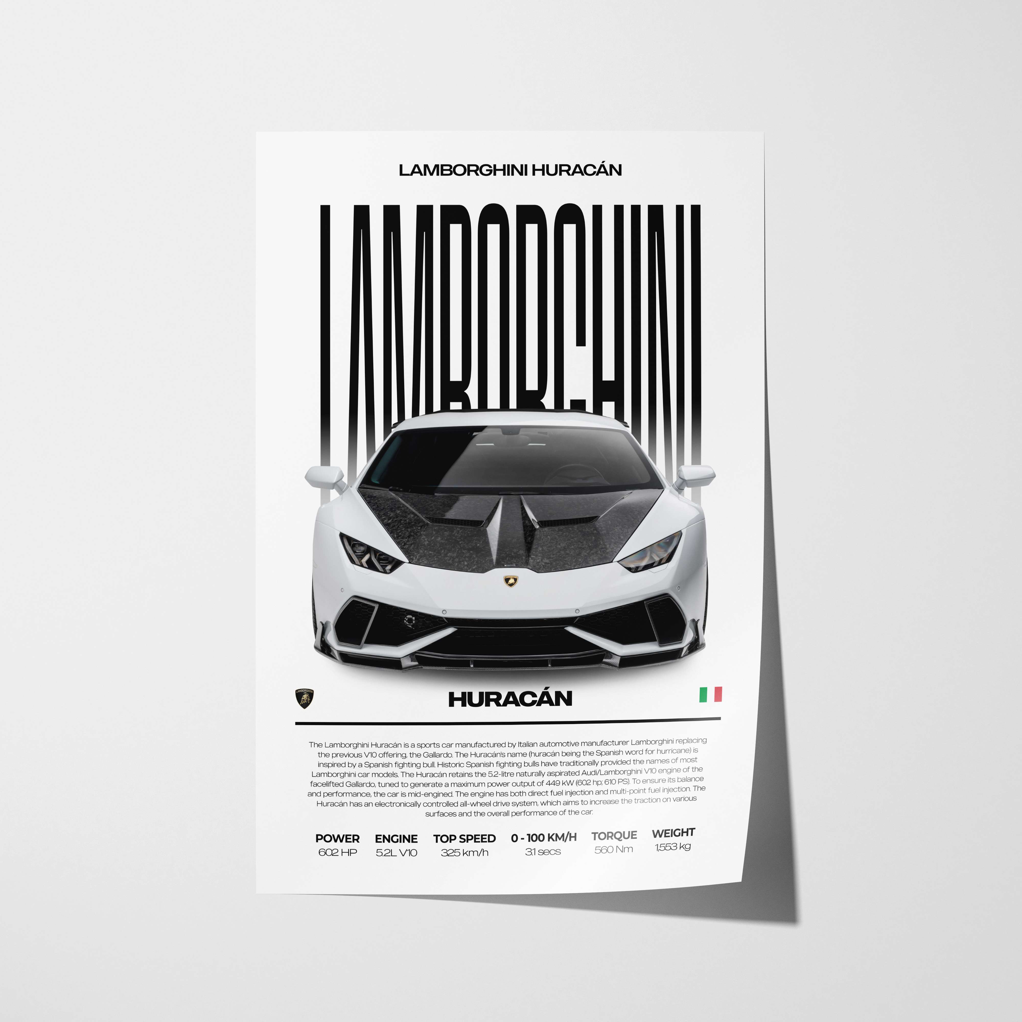 Lamborghini Huracán Poster