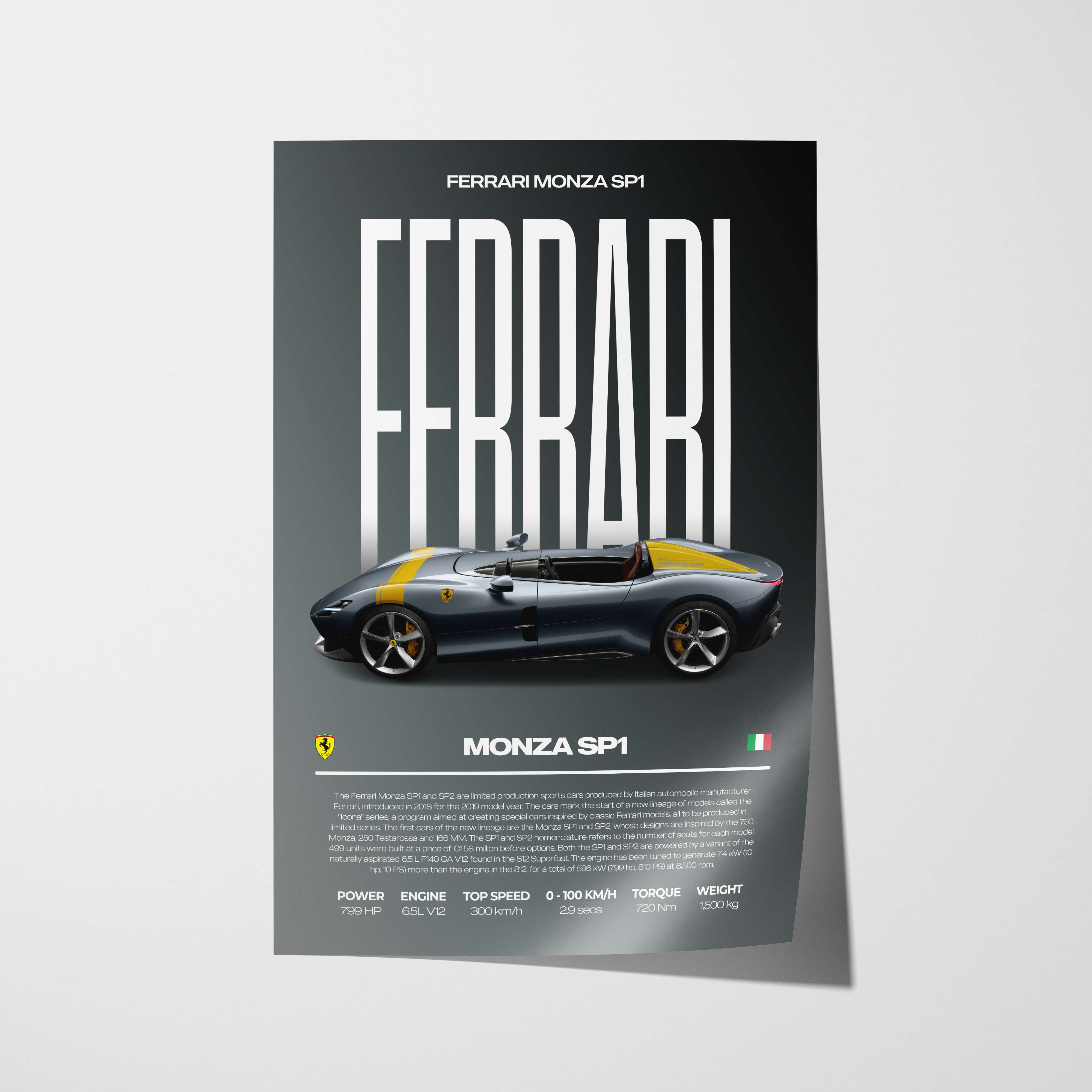 Ferrari Monza SP1 Poster