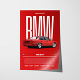 BMW M5 E34 Poster