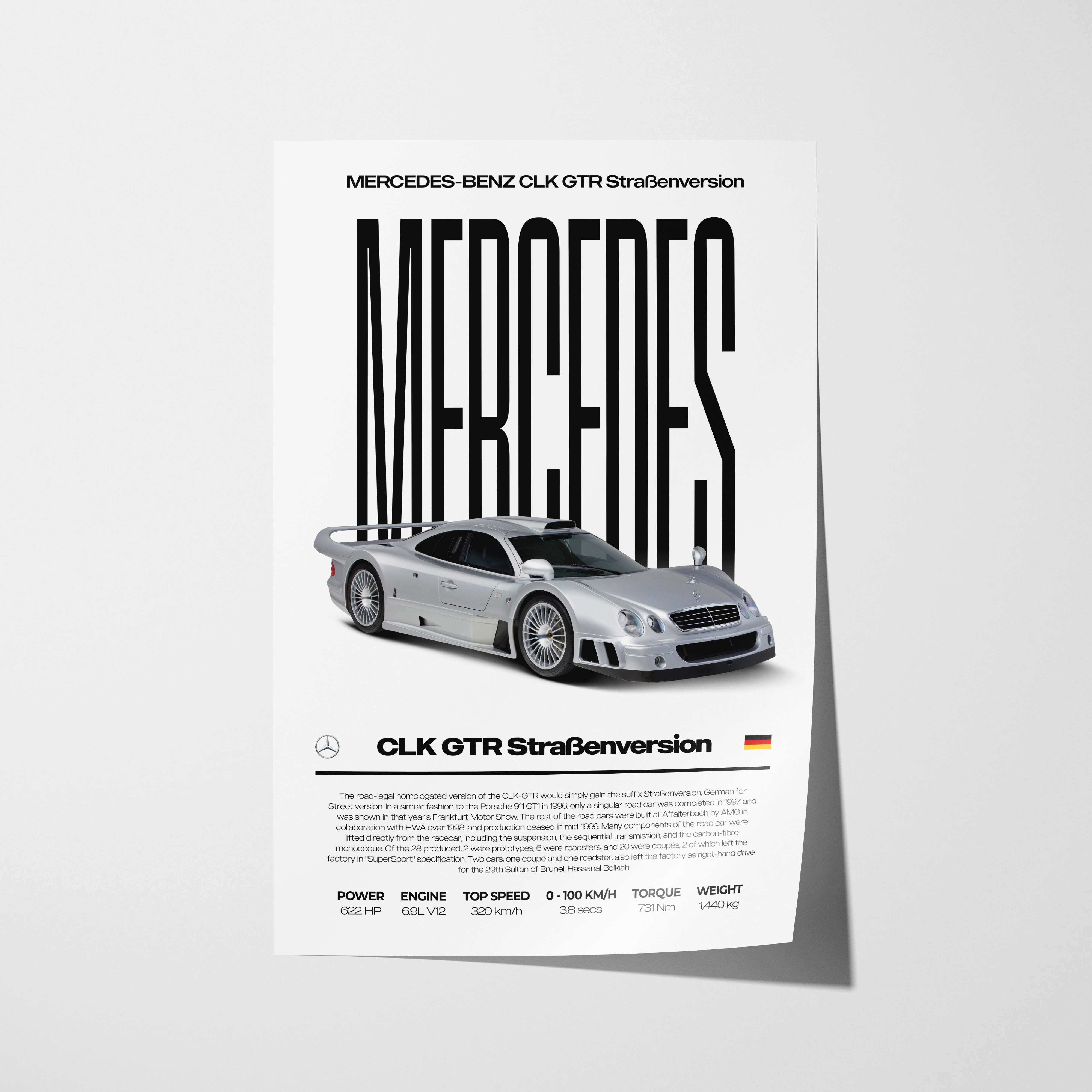 Mercedes-Benz CLK GTR Poster