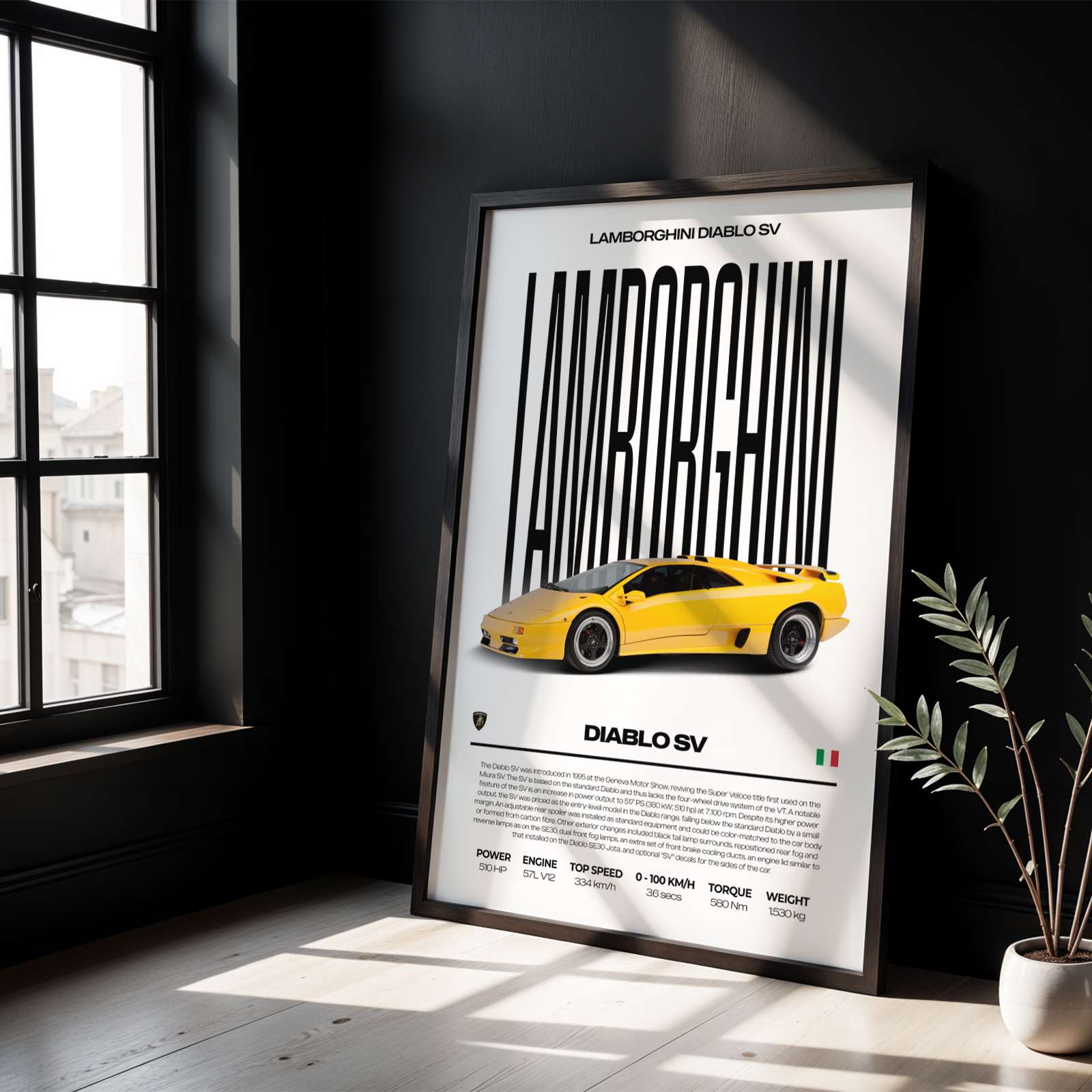 Lamborghini Diablo SV Poster