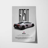 675LT Car Poster