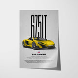 675LT Spider Car Poster