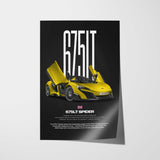 675LT Spider Car Poster