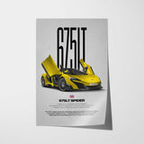 675LT Spider Car Poster