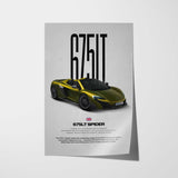 675LT Spider Car Poster