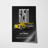 675LT Spider Car Poster