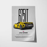 675LT Spider Car Poster