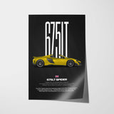 675LT Spider Car Poster