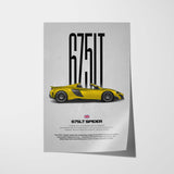 675LT Spider Car Poster
