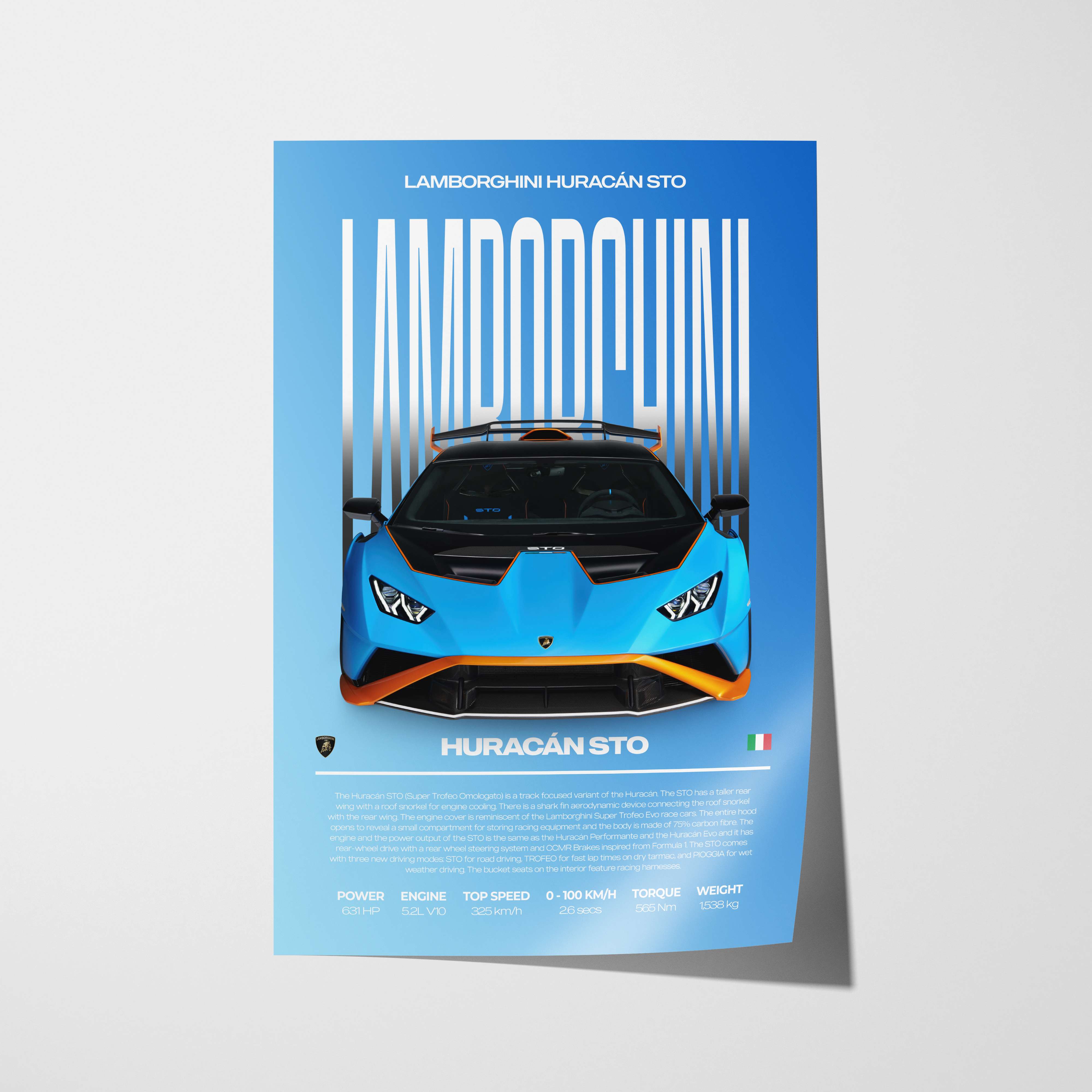 Lamborghini Huracán STO Poster