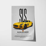 SLS AMG Black Series Car Poster
