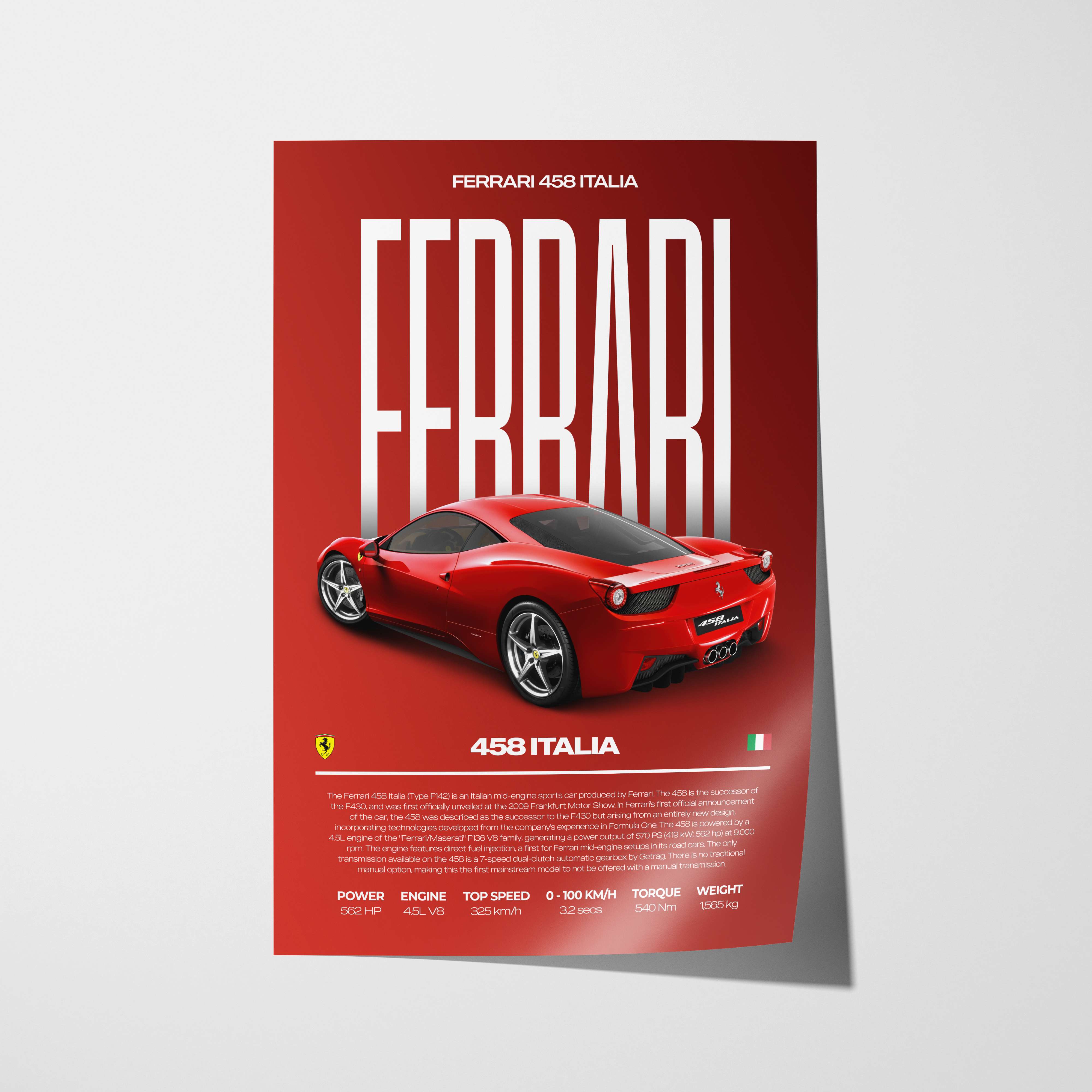 Ferrari 458 Italia Poster