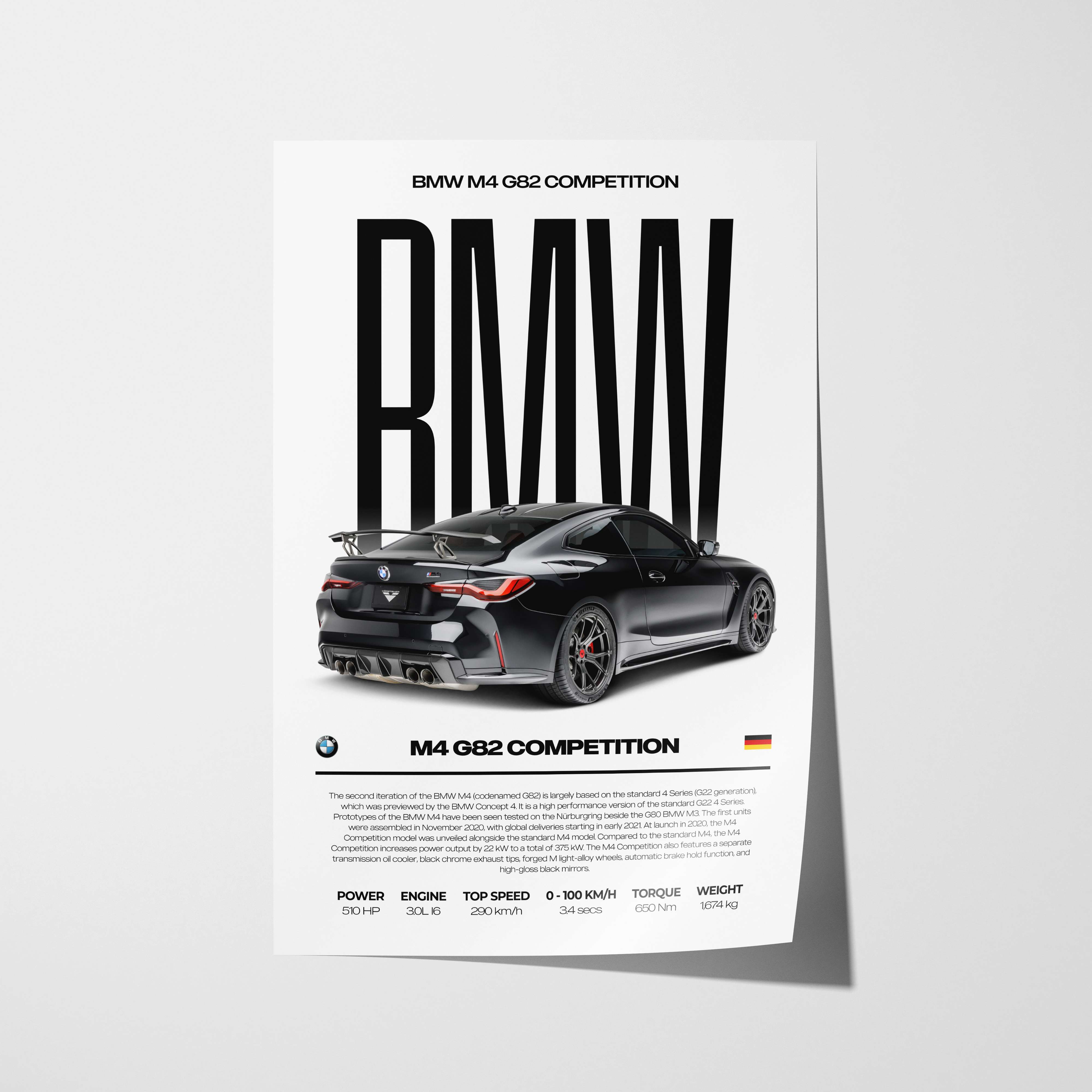 BMW M4 G82 Competition Poster