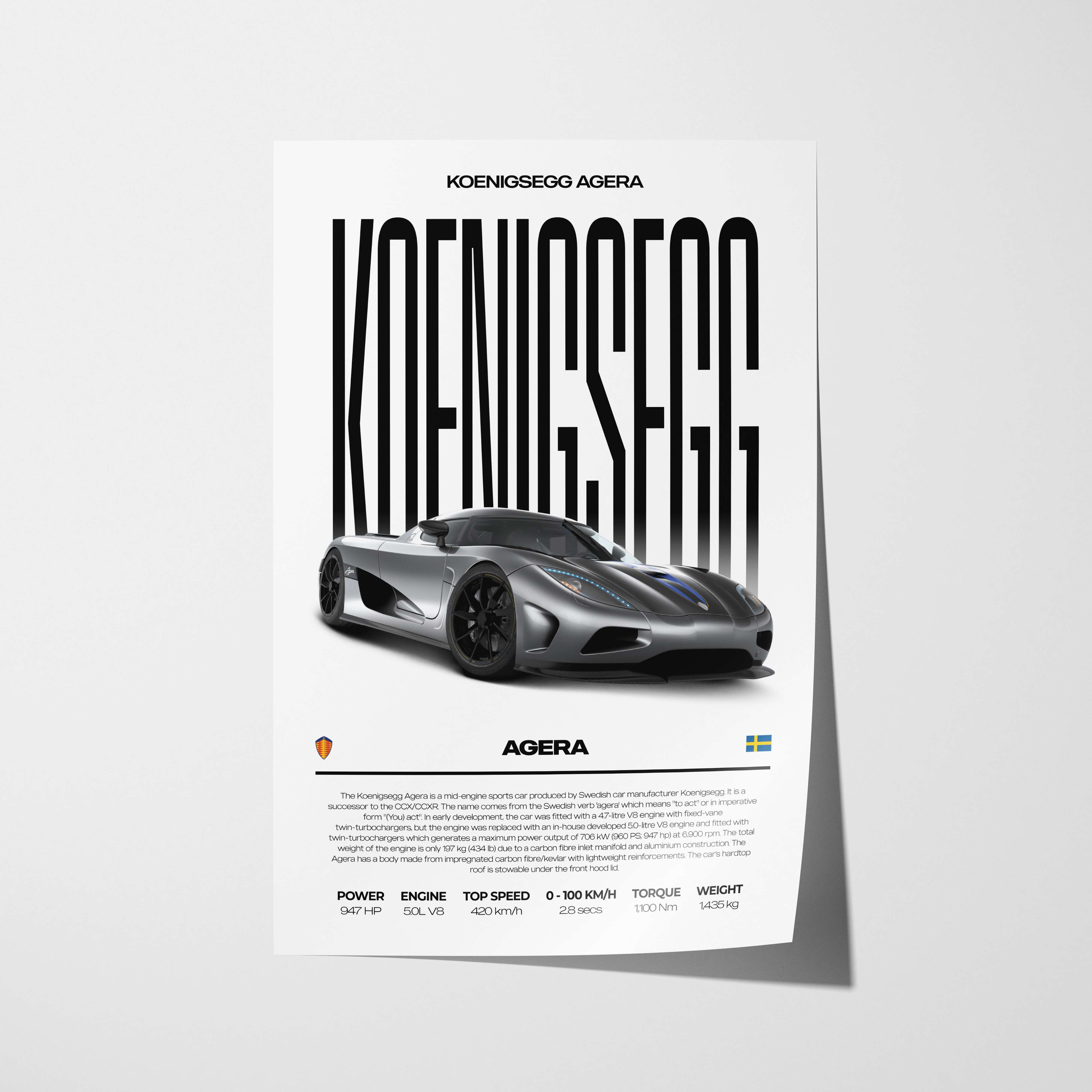 Koenigsegg Agera Poster