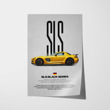 SLS AMG Black Series Car Poster