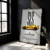 SLS AMG Black Series Car Poster