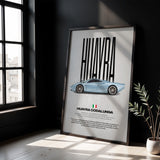 Huayra Codalunga Car Poster