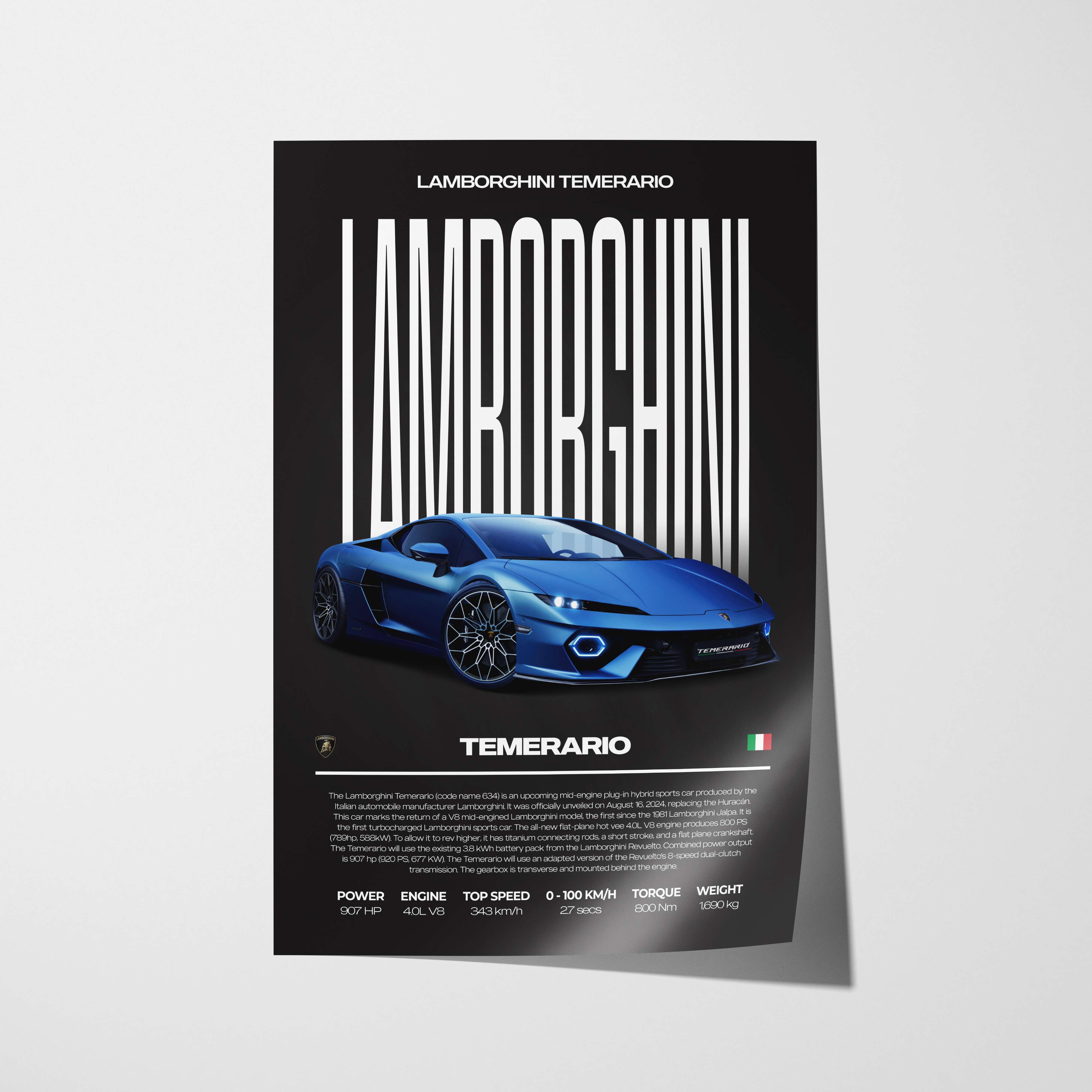 Lamborghini Temerario Poster