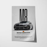 M8 F82 Competition Car Poster