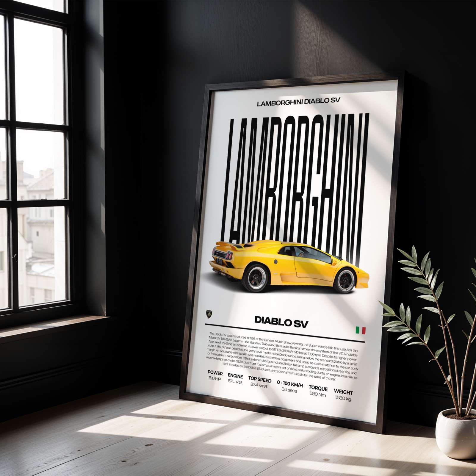 Lamborghini Diablo SV Poster