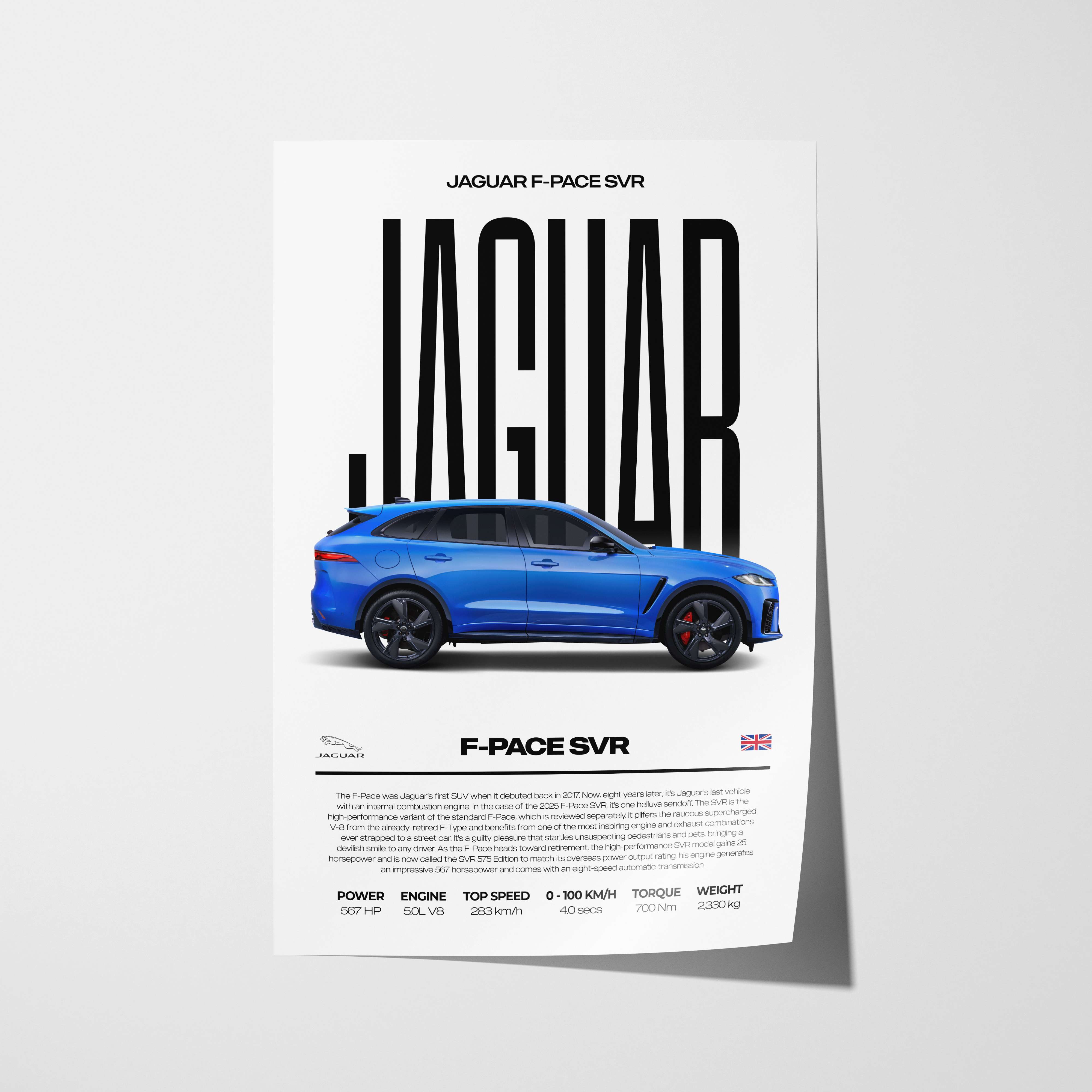 Jaguar F-Pace SVR Poster