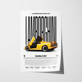 Lamborghini Diablo SV Poster