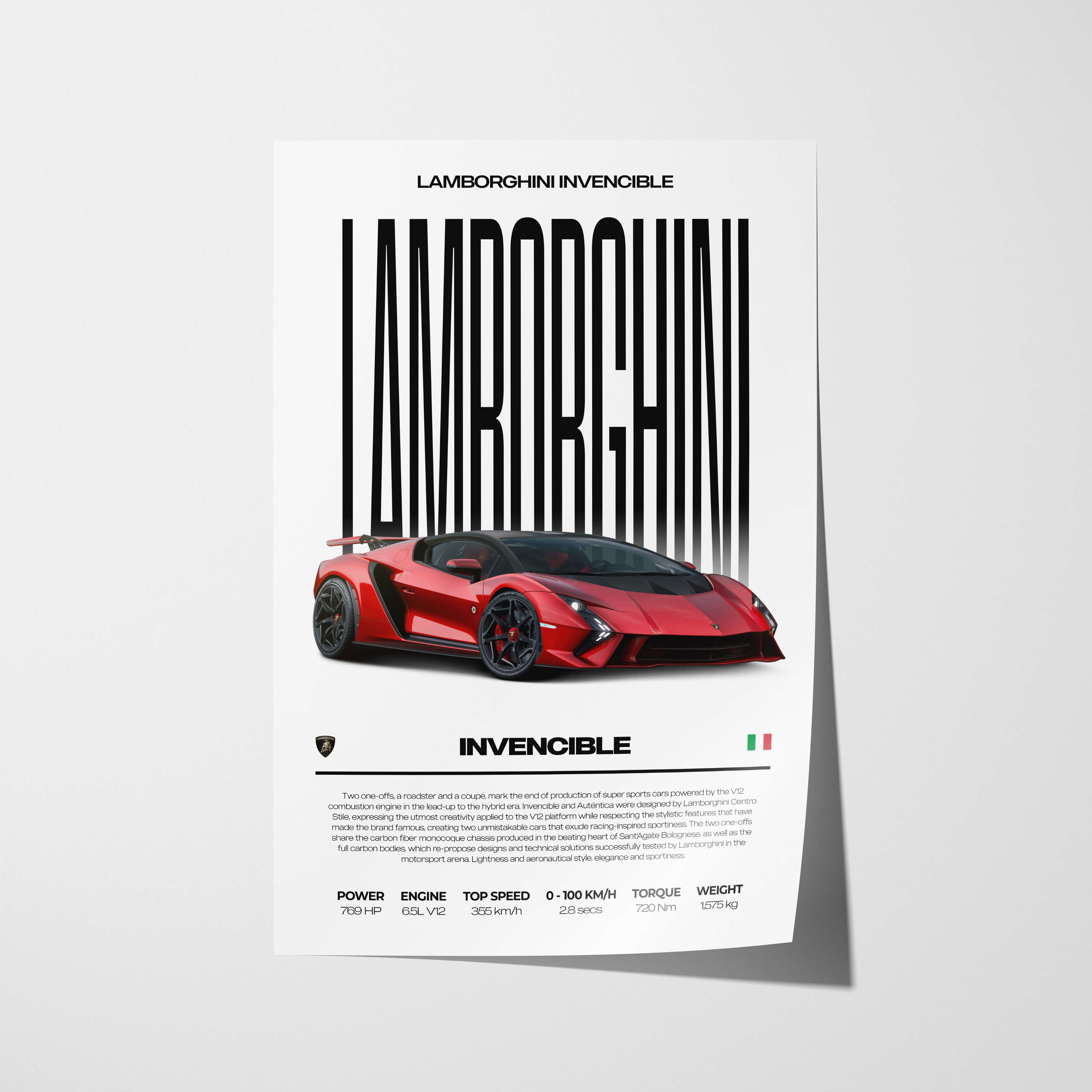 Lamborghini Invencible Poster