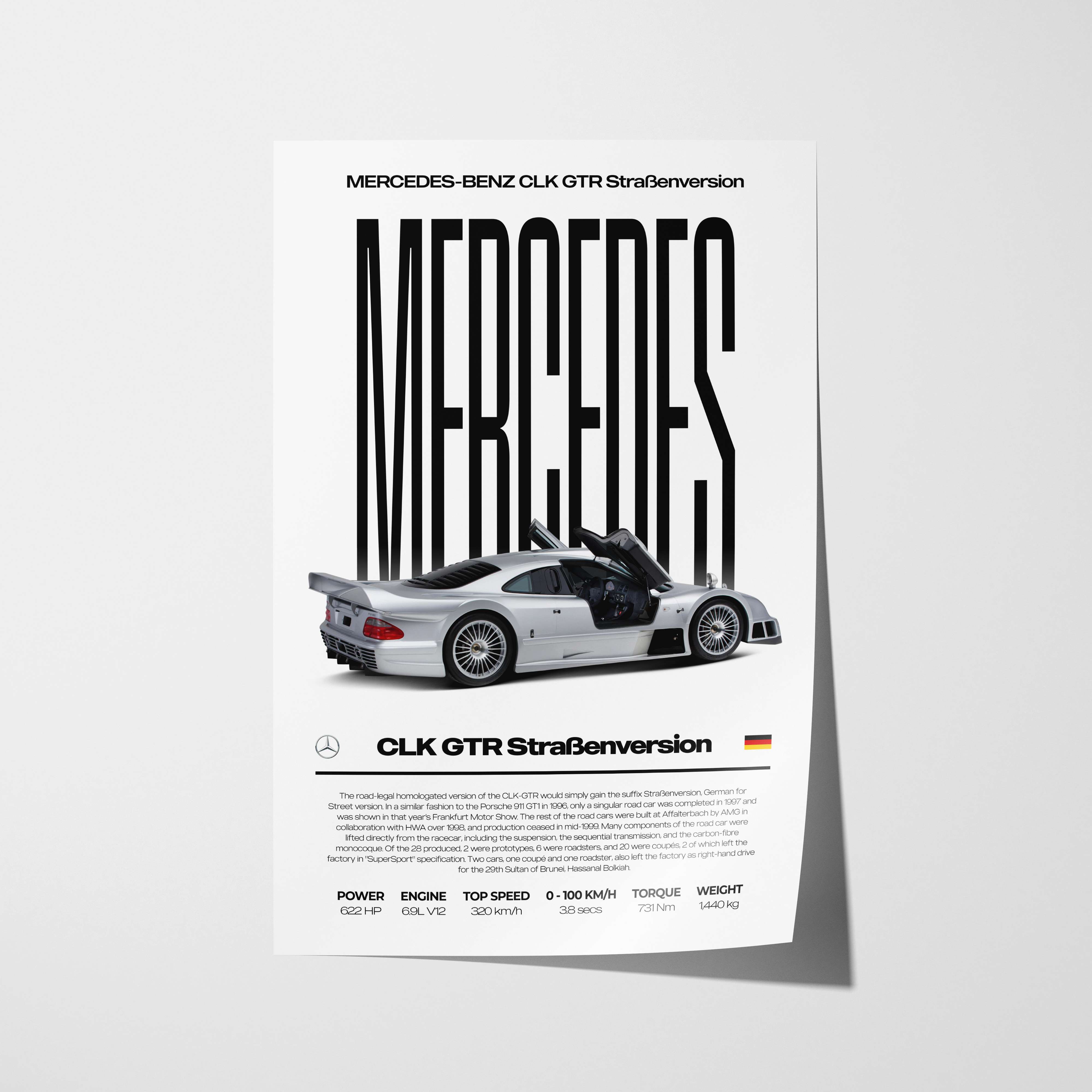 Mercedes-Benz CLK GTR Poster