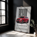 Grand Cherokee Trackhawk Car Poster