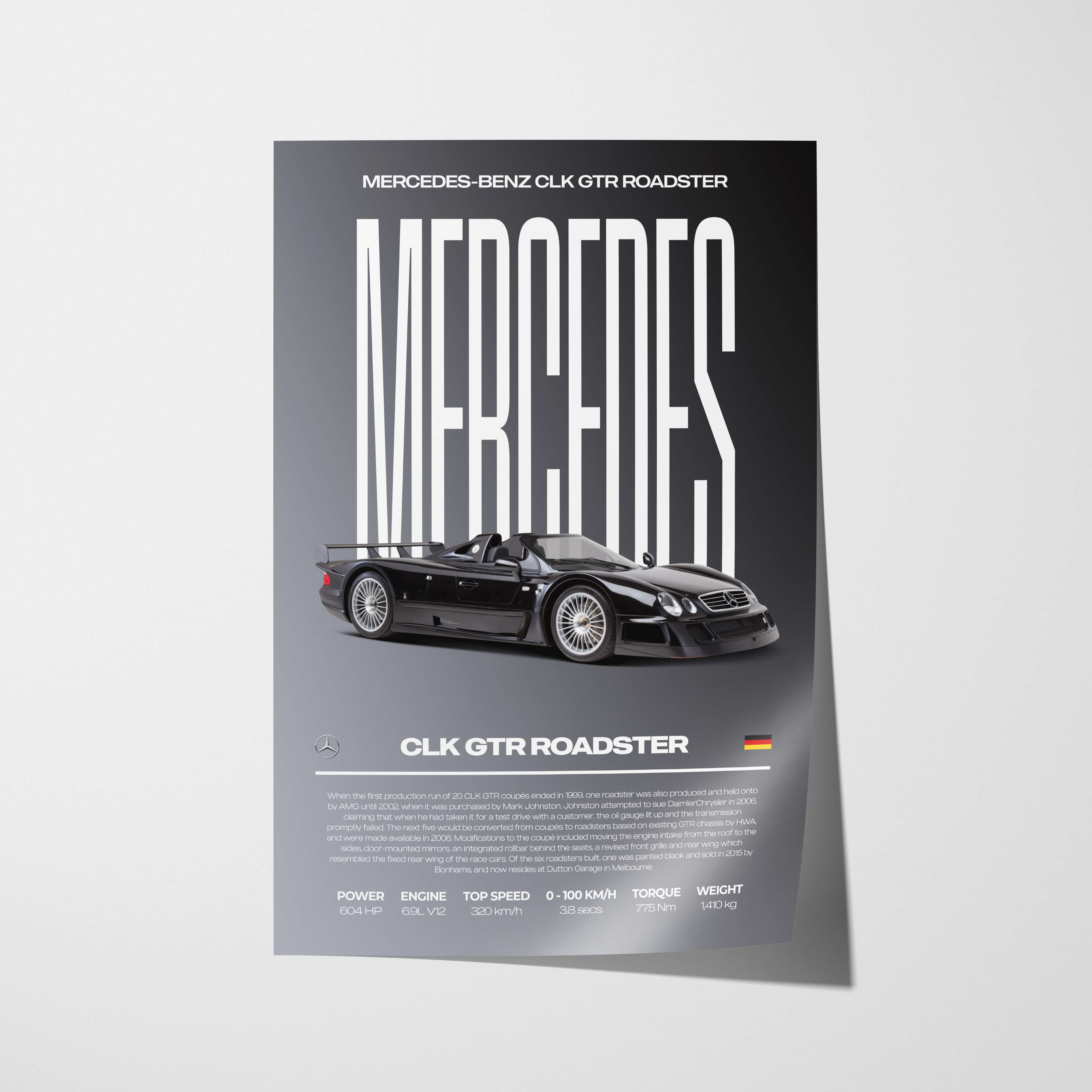 Mercedes-Benz CLK GTR Roadster Poster