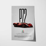 Tomaso P72 Car Poster