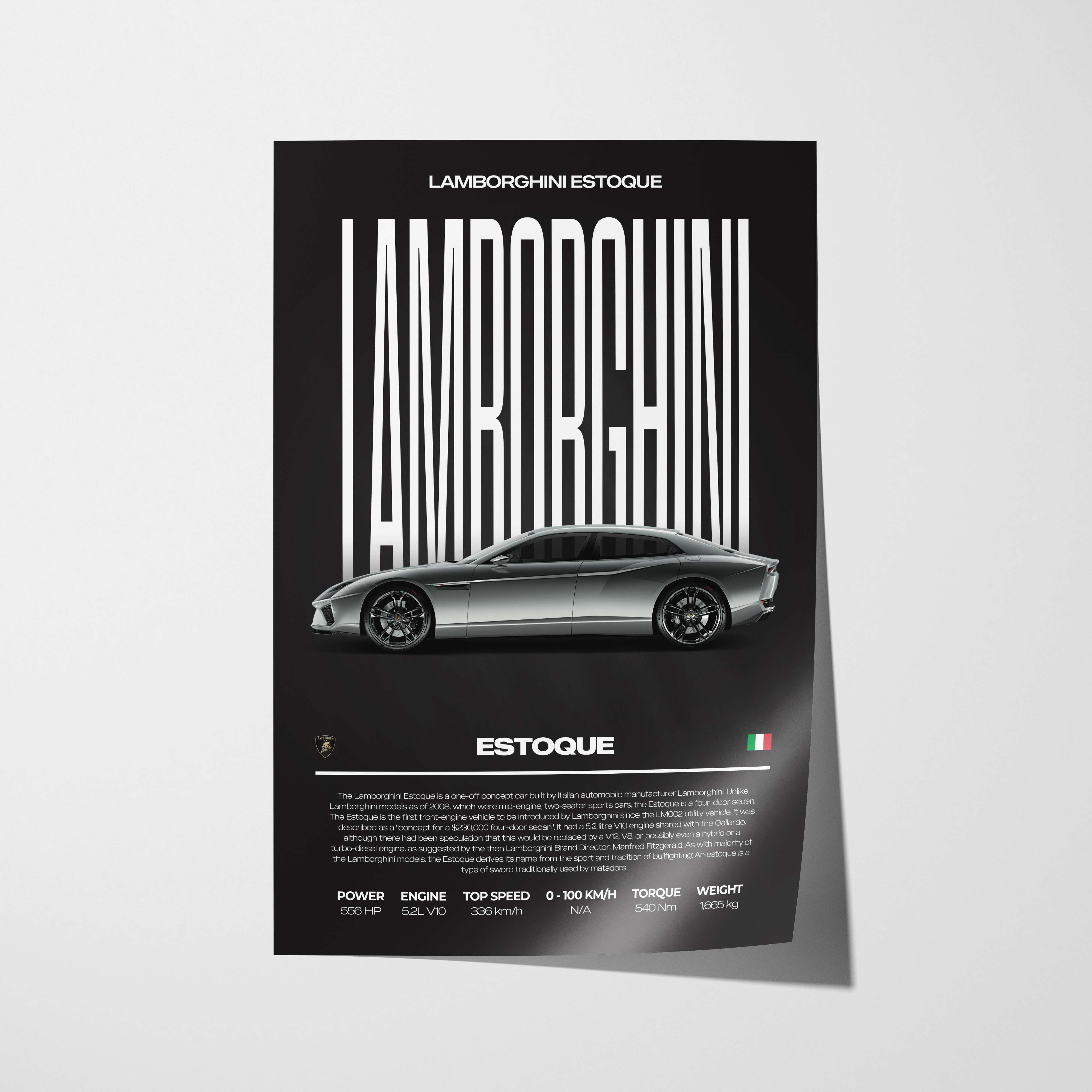 Lamborghini Estoque Poster