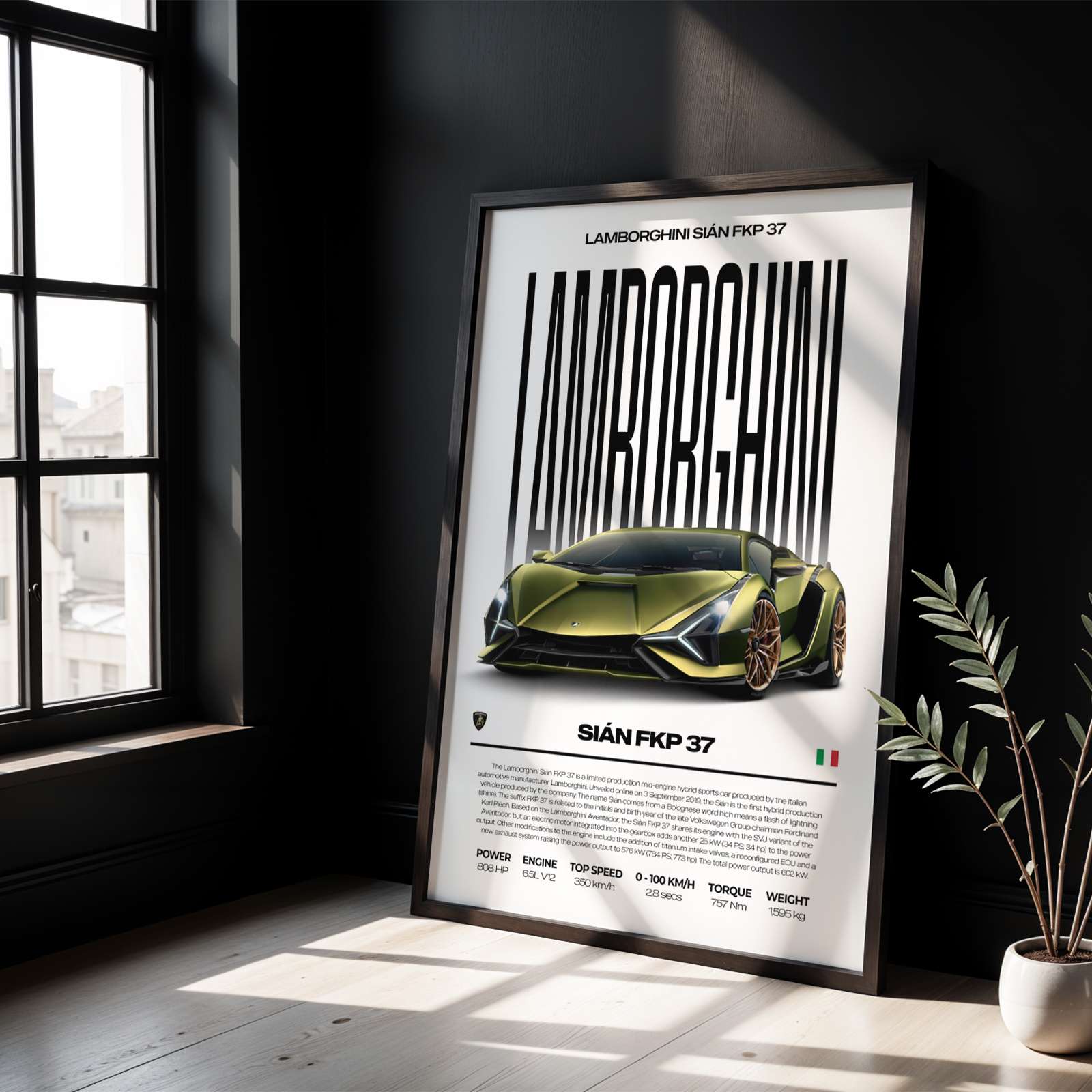 Lamborghini Sián Poster