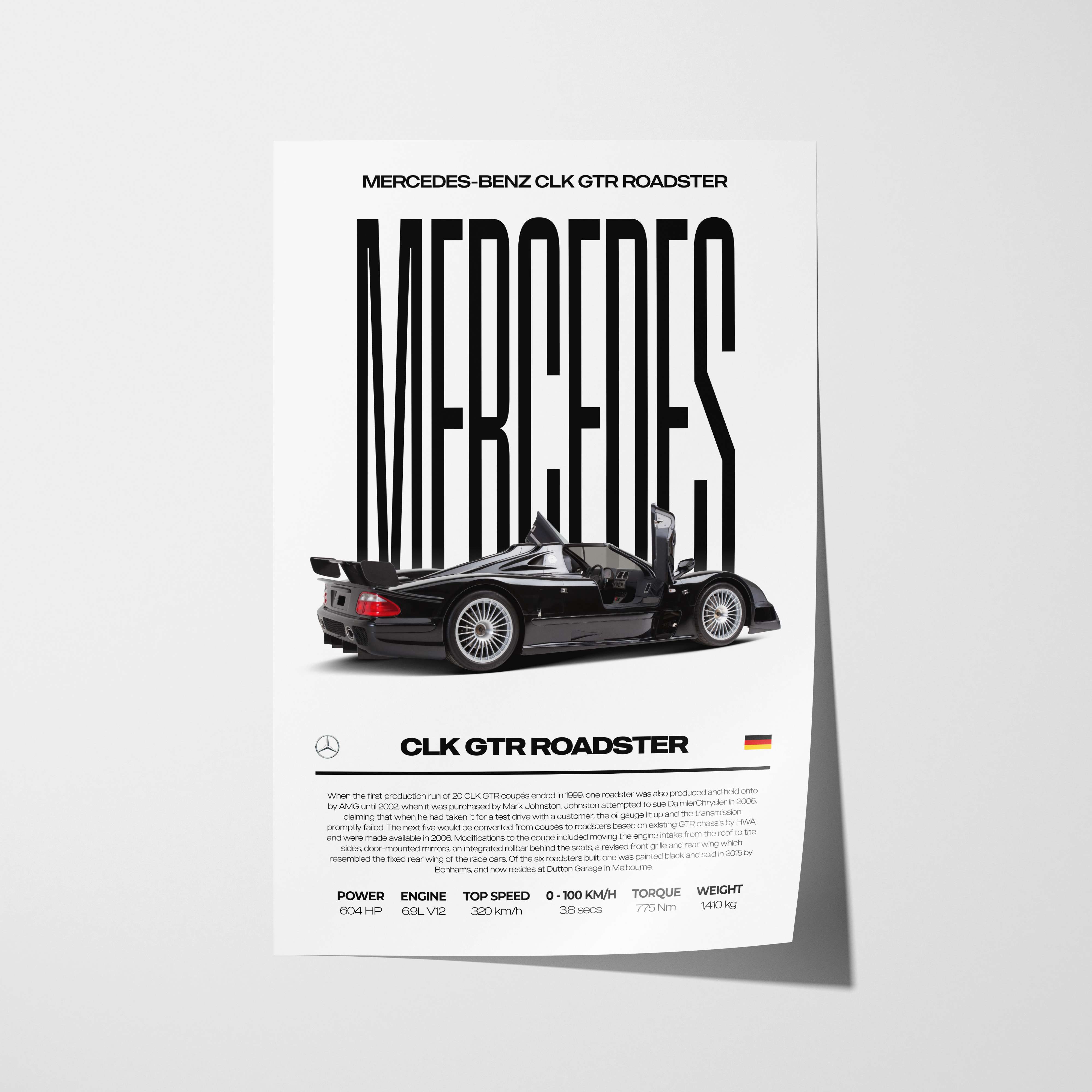 Mercedes-Benz CLK GTR Roadster Poster