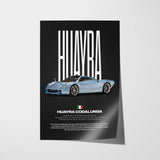 Huayra Codalunga Car Poster