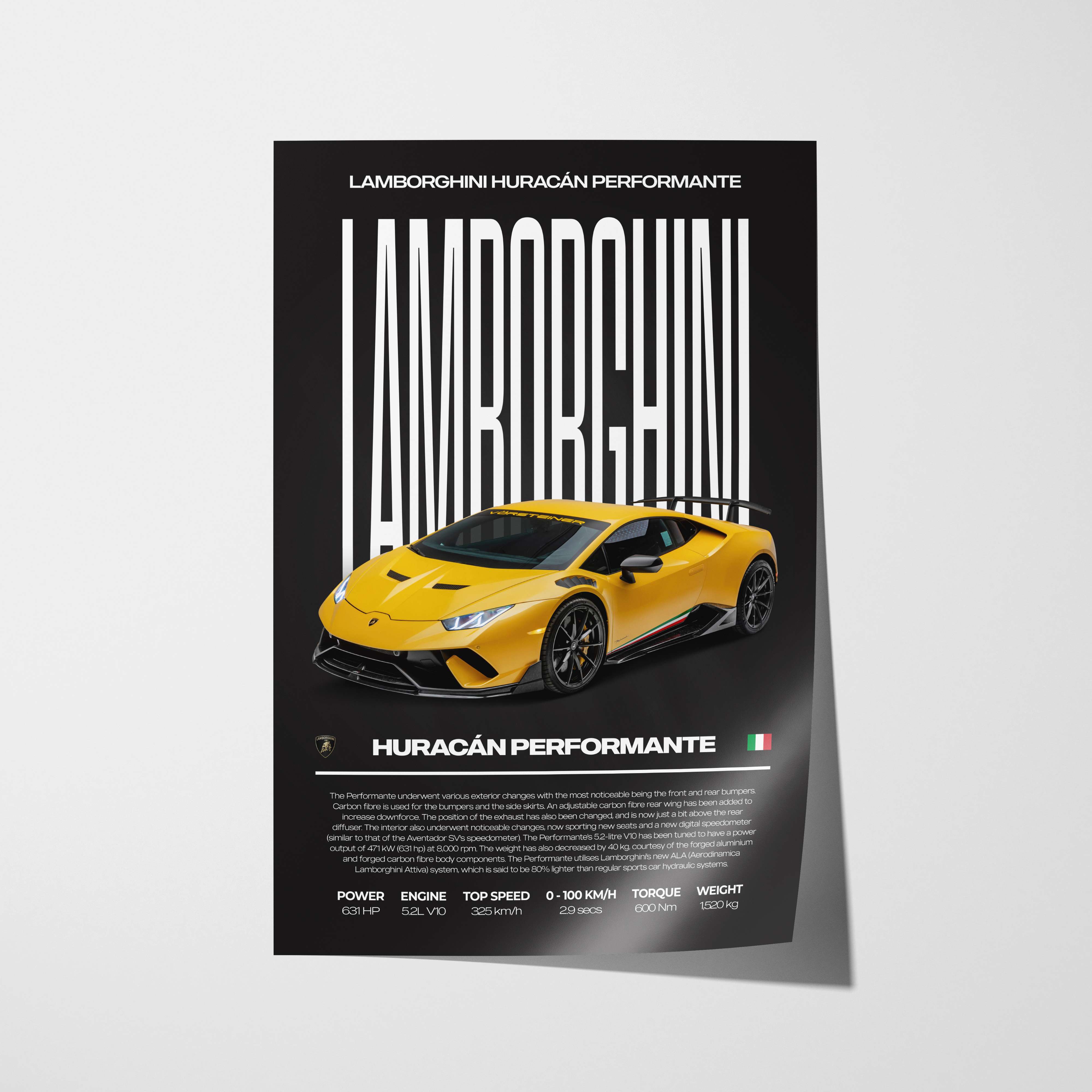 Lamborghini Huracán Performante Poster