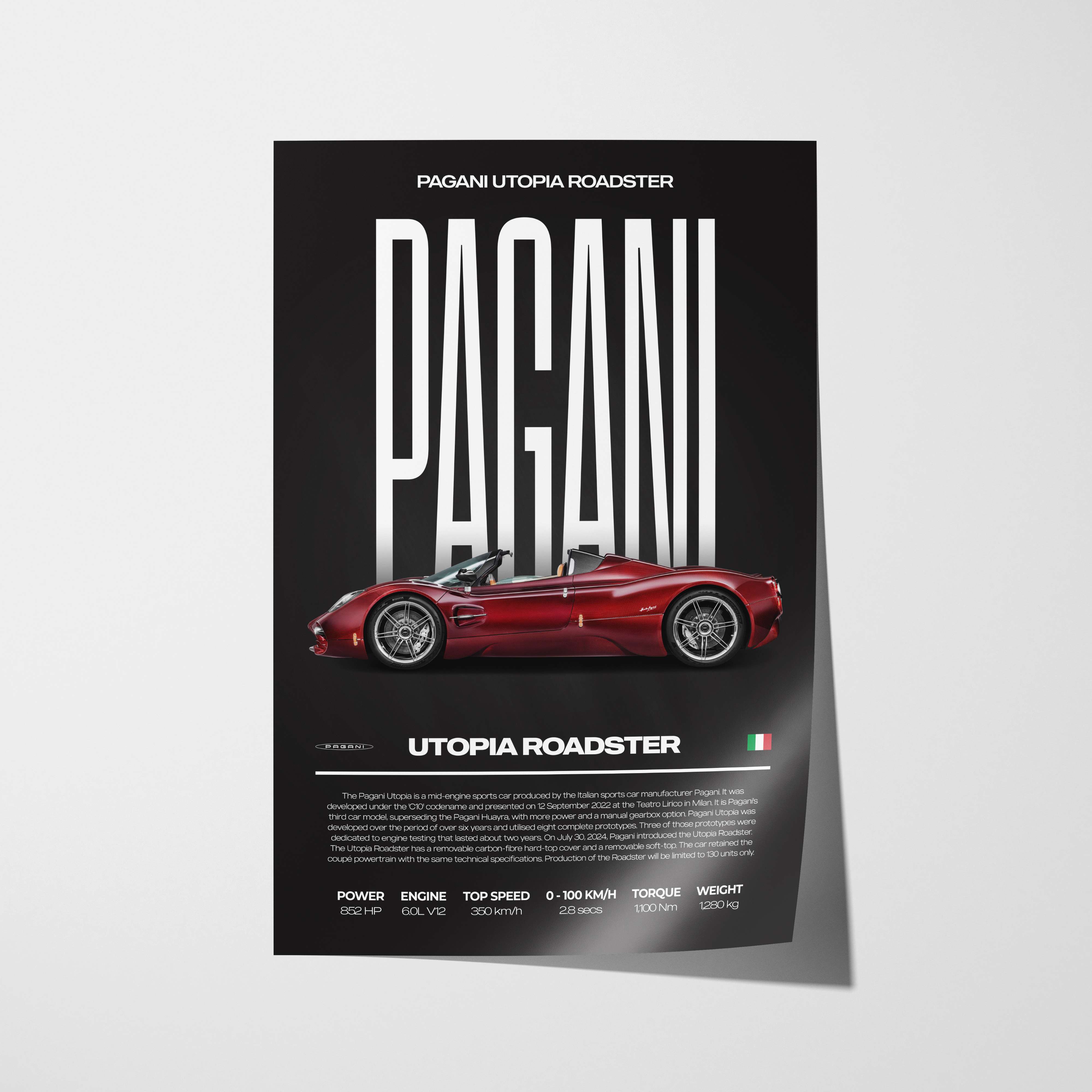 Pagani Utopia Roadster Poster