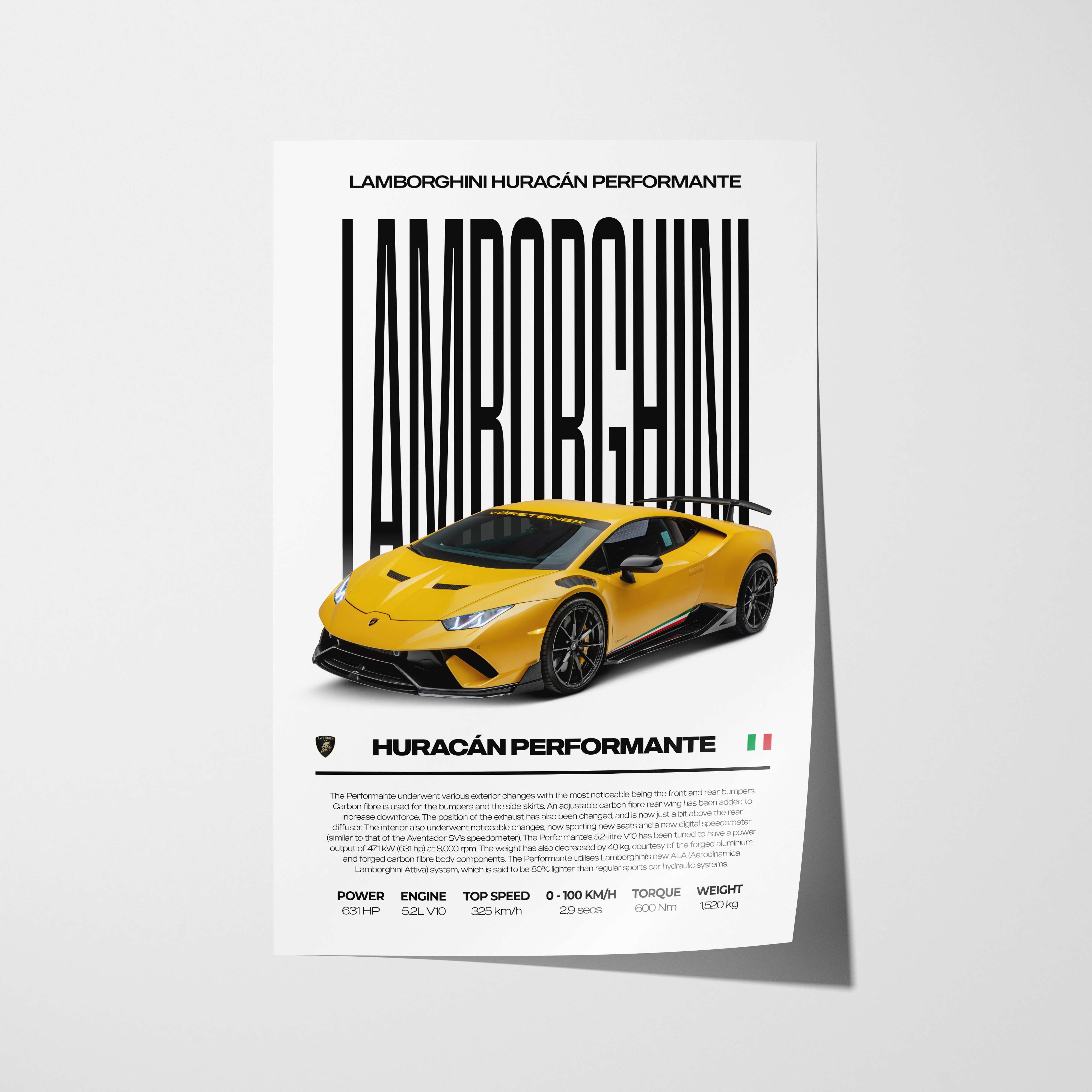 Lamborghini Huracán Performante Poster