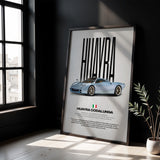 Huayra Codalunga Car Poster