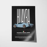 Huayra Codalunga Car Poster