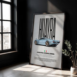 Huayra Codalunga Car Poster