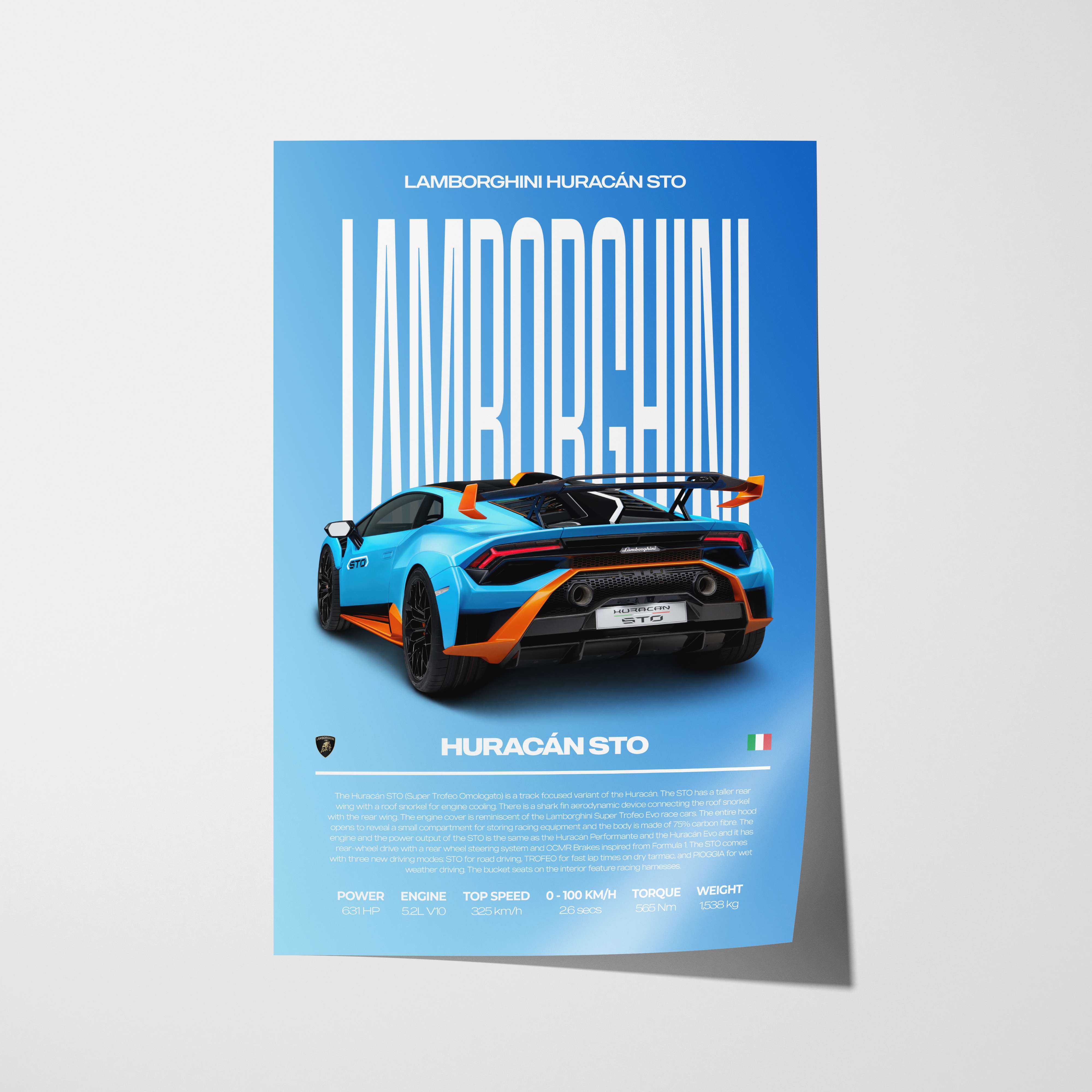 Lamborghini Huracán STO Poster