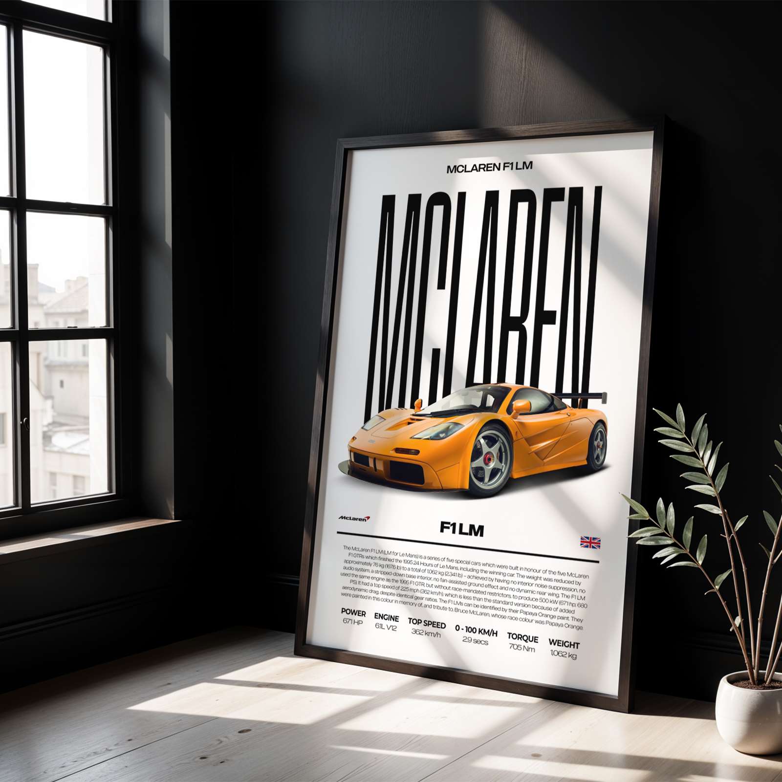 McLaren F1 LM Poster