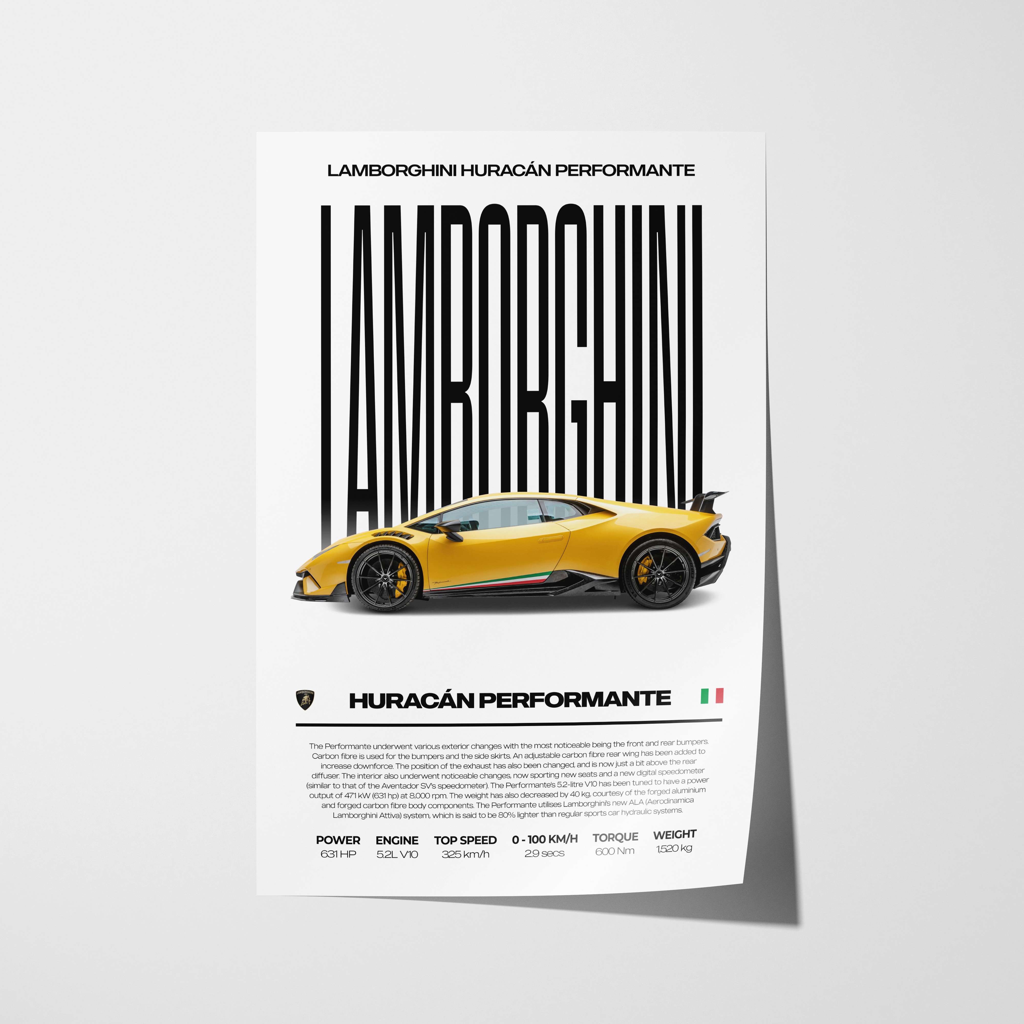 Lamborghini Huracán Performante Poster